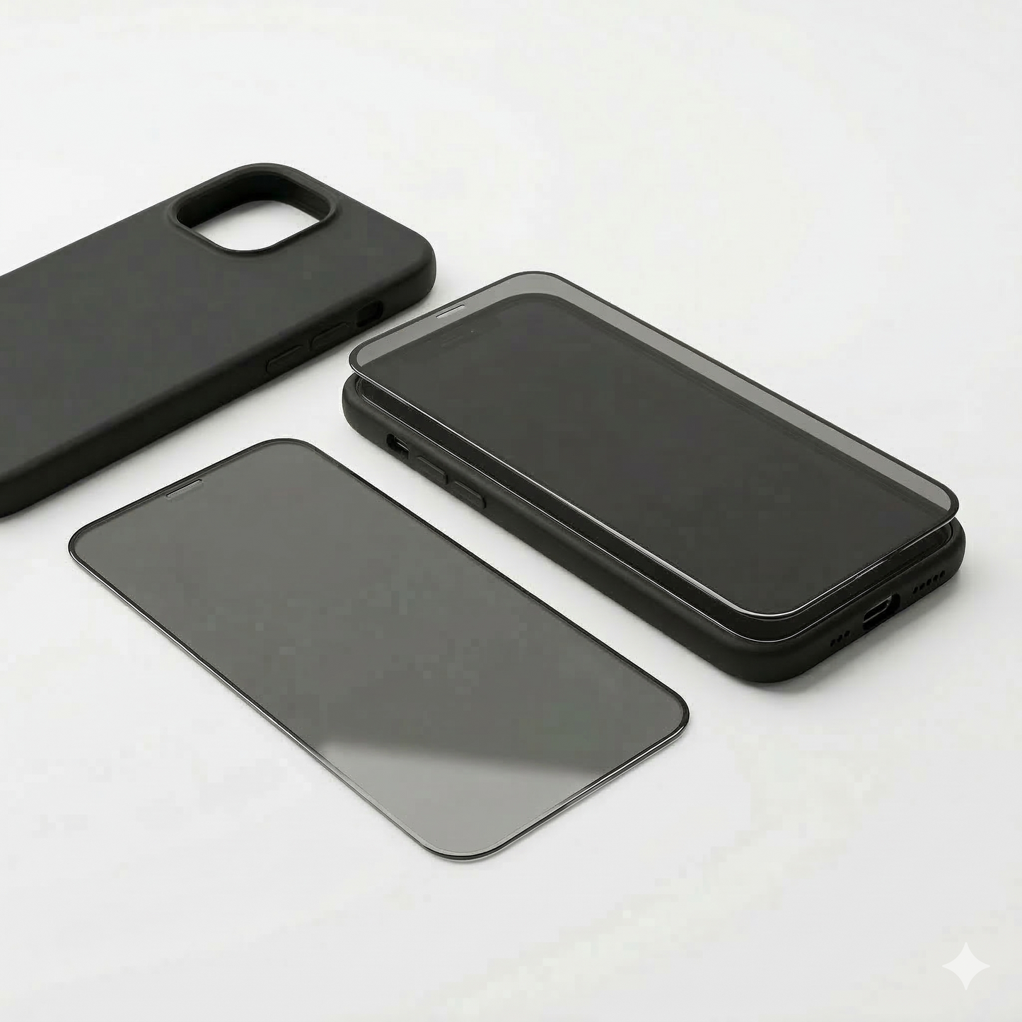 Pack Protection Totale & Confidentialité : Coque Silicone + Verre Trempé Anti-Espion